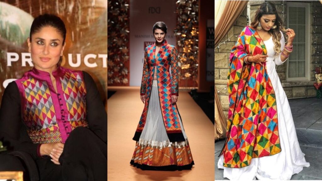 Winter wedding outfit ideas, winter wedding dresses, winter wedding outfits, Phulkari dresses, phulkari wedding outfits