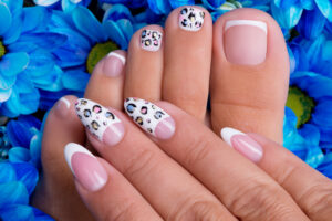 Nail painting, manicure, pedicure, white nails, 