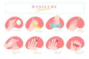 steps of manicure