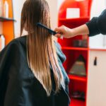 Straightening curly hair