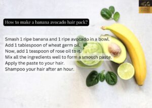 Banana avocado hair pack