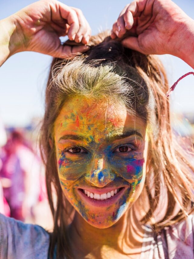 Skin from Holi Colors