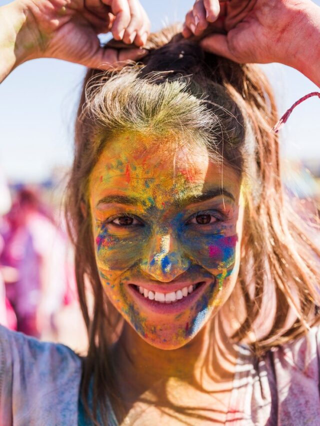 Skin from Holi Colors